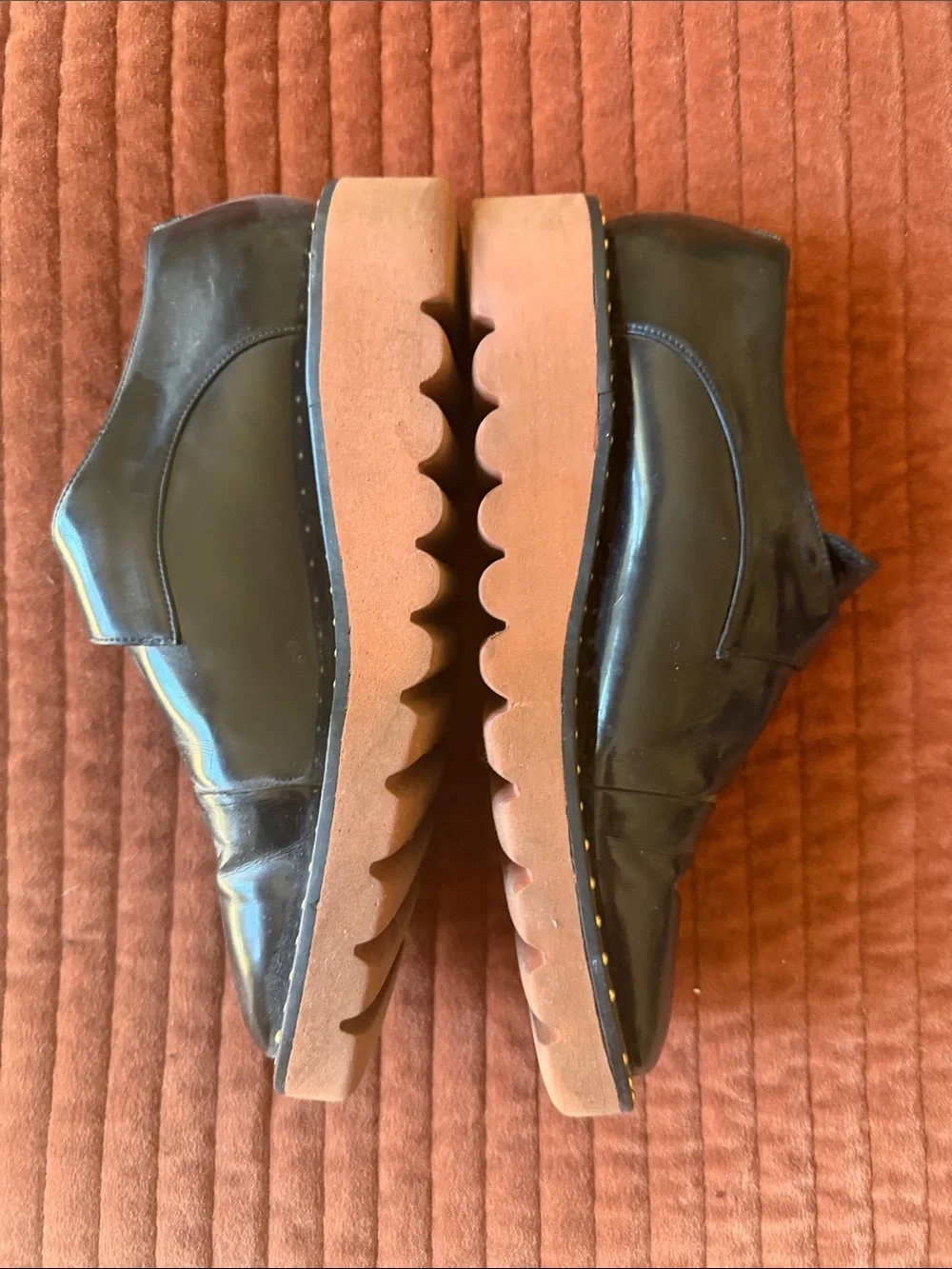 STELLA McCARTNEY Black Vegan Leather Odette Platform Loafers